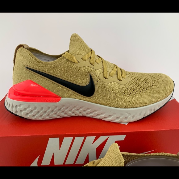 NEW Nike Epic React Flyknit 2 Club Gold - Picture 7 of 8